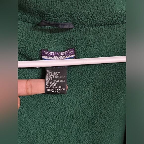 Vintage White Sierra Blue Windbreaker Bomber Fleece Jacket Sz 2XL XXL - Picture 4 of 9